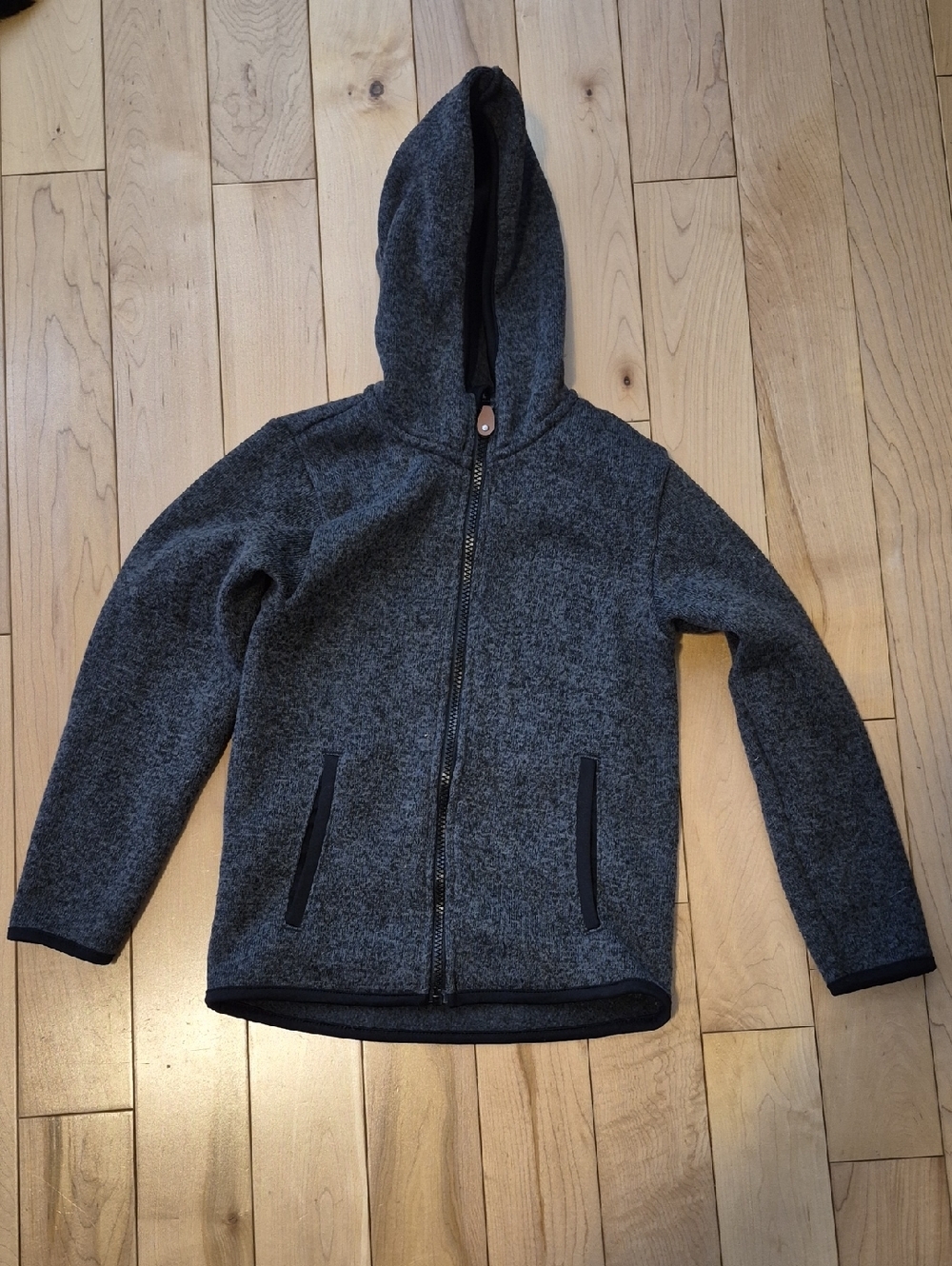Boys Size 6 H&M Dark Gray Hooded Zip-Up Jacket